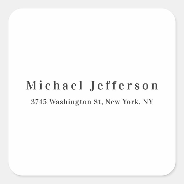 Sticker Carré Classique créative tendance noir & blanc minimalis (Devant)