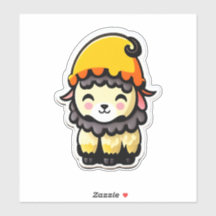 sticker Carré classique mouton