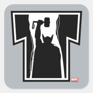 Sticker Carré Classiques des Avengers   Icône de Thor