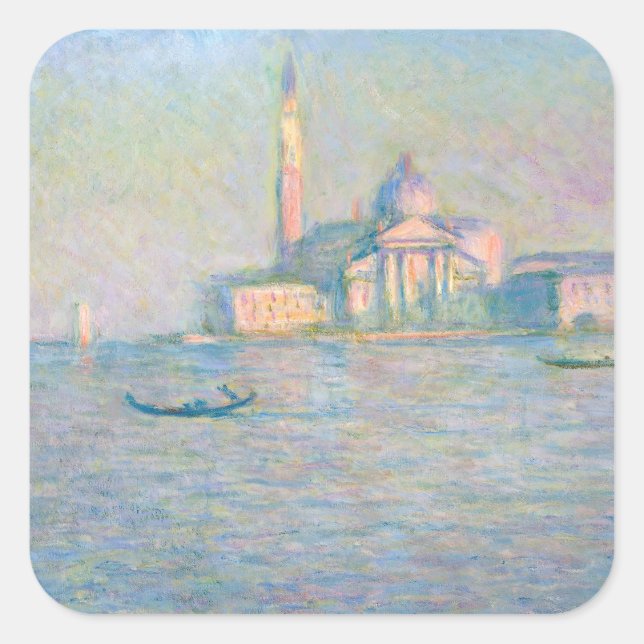 Sticker Carré Claude Monet - Eglise de San Giorgio Maggiore (Devant)