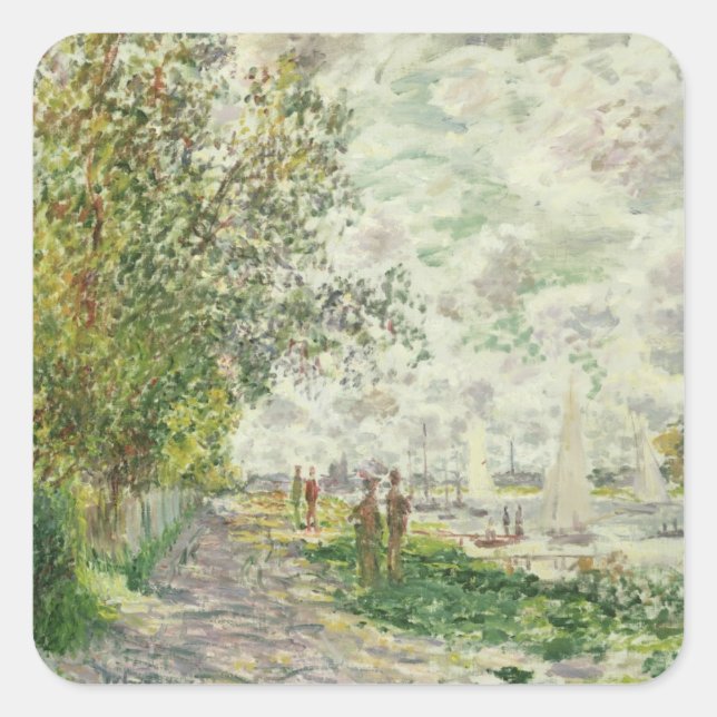 Sticker Carré Claude Monet | La Riverbank de Gennevilliers (Devant)