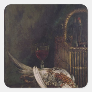 Sticker Carré Claude Monet   La vie morte avec un faisan, c.1861
