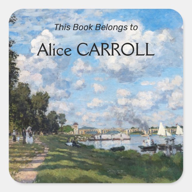 Sticker Carré Claude Monet - Le Bassin d'Argenteuil (Devant)