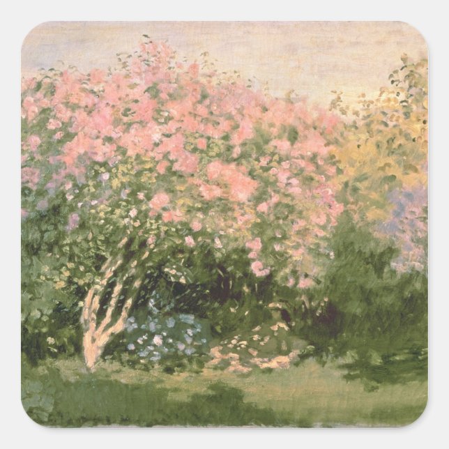 Sticker Carré Claude Monet | Lilac au soleil, 1873 (Devant)