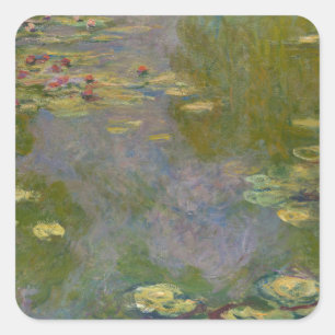 Sticker Carré Claude Monet   Lys à eau, 1919