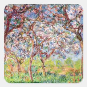 Sticker Carré Claude Monet   Printemps Giverny, 1903
