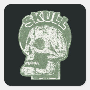 Sticker Carré Clavier SKULL