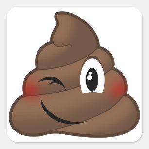 Sticker Carré Cligner de l'oeil la dunette Emoji