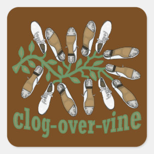 Sticker Carré Clog Sur Vine Dance