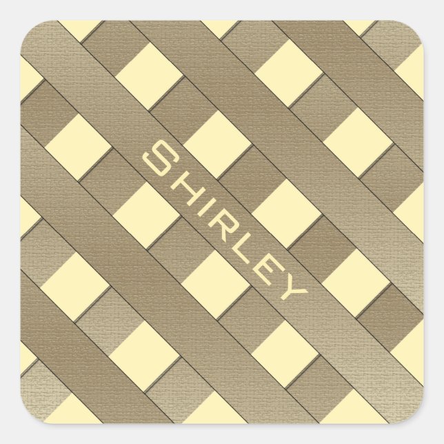 Sticker Carré Clôture du treillis par Shirley Taylor (Devant)