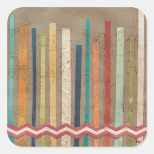 Sticker Carré Clôtures en papier II