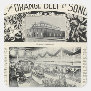 Sticker Carré Cloverdale, Californie