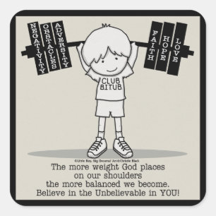 Sticker Carré Club BITUB - Plus équilibré