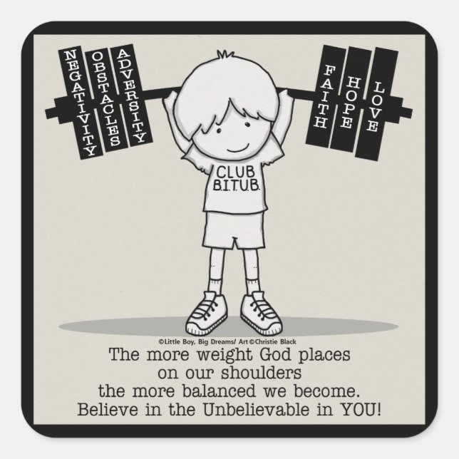 Sticker Carré Club BITUB - Plus équilibré (Devant)