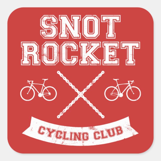 Sticker Carré Club cycliste Snot Rocket (Devant)