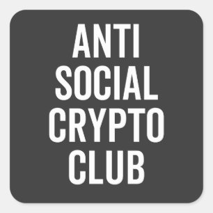 Sticker Carré Club de crypto antisocial