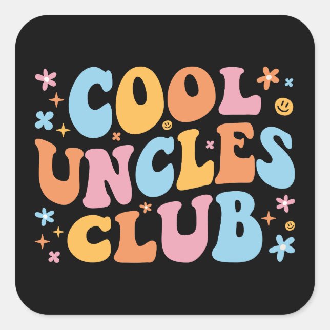 Sticker Carré Club des oncles cool III (Devant)