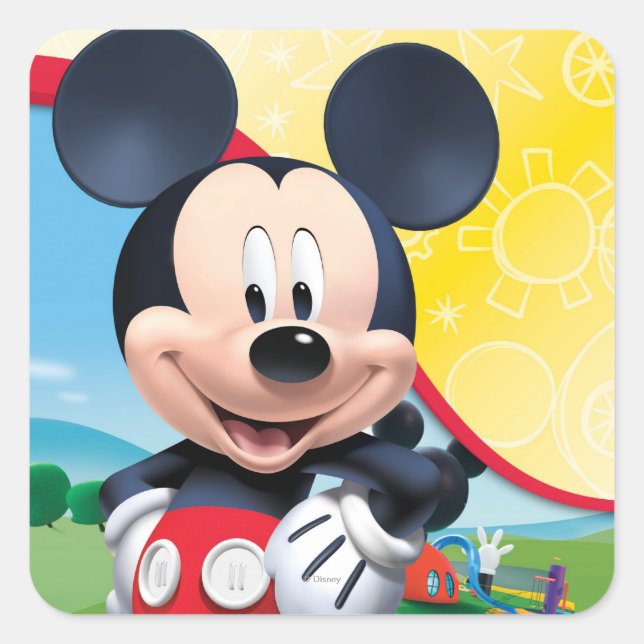 Sticker Carré Clubhouse Mickey Mouse | Playhouse (Devant)
