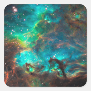 Sticker Carré Cluster de Stunning Aqua Star