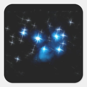 Sticker Carré Cluster Pleiades Blue Star