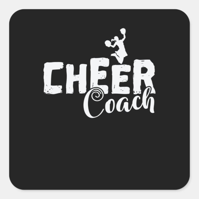 Sticker Carré Coach Cheerleader Sport (Devant)
