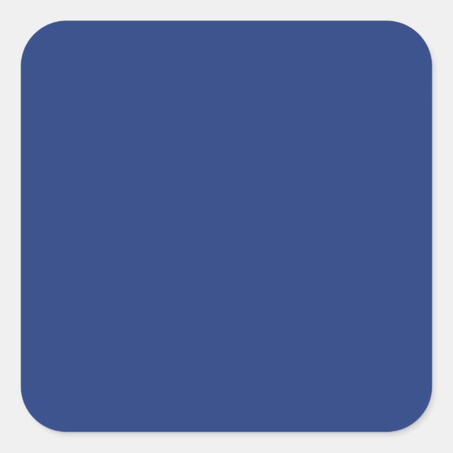 Sticker Carré Cobalt Bleu foncé Solid Tendance Couleur Arrière - (Devant)