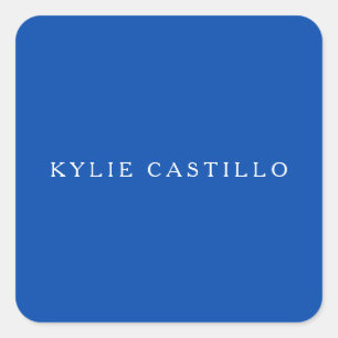 Sticker Carré Cobalt Blue Unique Classique Professionnel