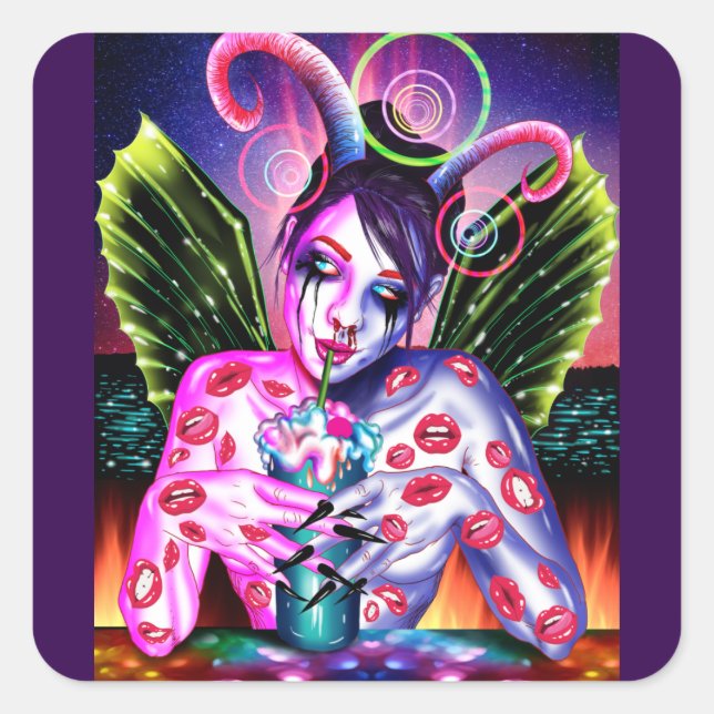 Sticker Carré Cocktail (Devant)