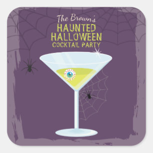 Sticker Carré Cocktails Halloween