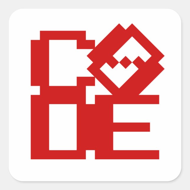 STICKER CARRÉ CODE (Devant)