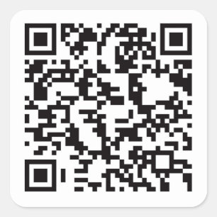 Sticker Carré Code barres analysable de QR