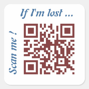 Sticker Carré Code de QR