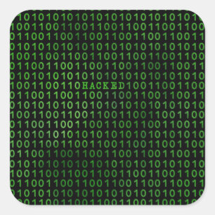 Sticker Carré Code informatique ENTAILLÉ