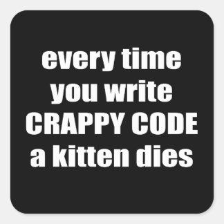 Sticker Carré Code merdique