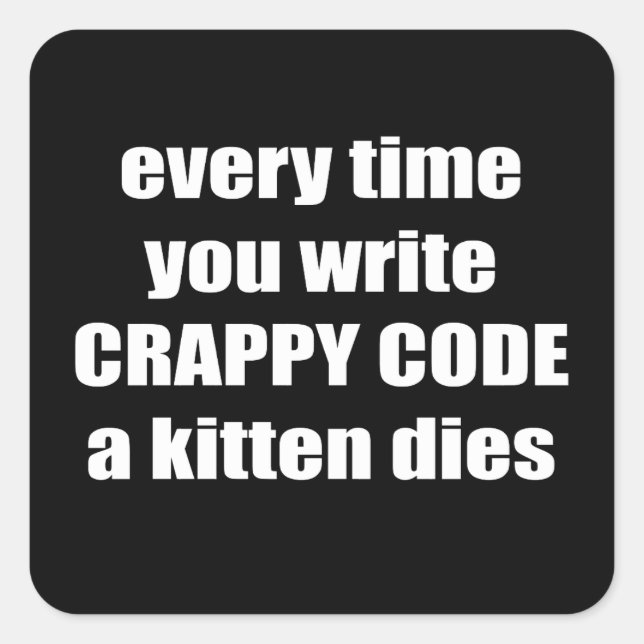 Sticker Carré Code merdique (Devant)