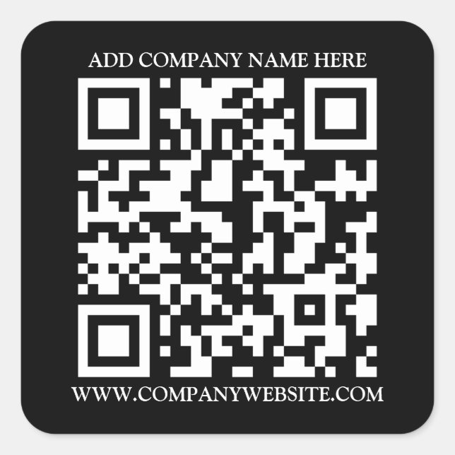 STICKER CARRÉ CODE QR (Devant)