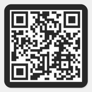 Sticker Carré Code QR anniversaire