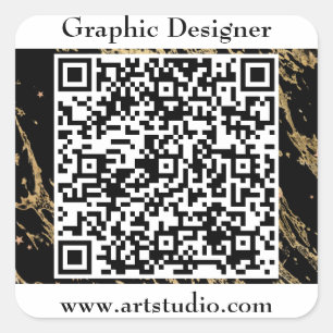 Sticker Carré Code QR Business Marketing Promotion
