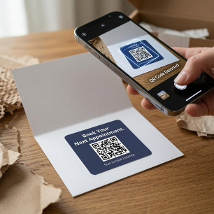 Sticker Carré Code QR de réservation de votre prochain rendez-vo