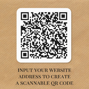 Sticker Carré Code QR de site Web personnalisé