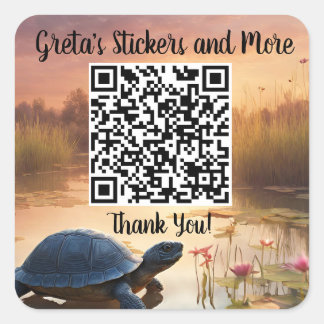 Sticker Carré Code QR d'entreprise