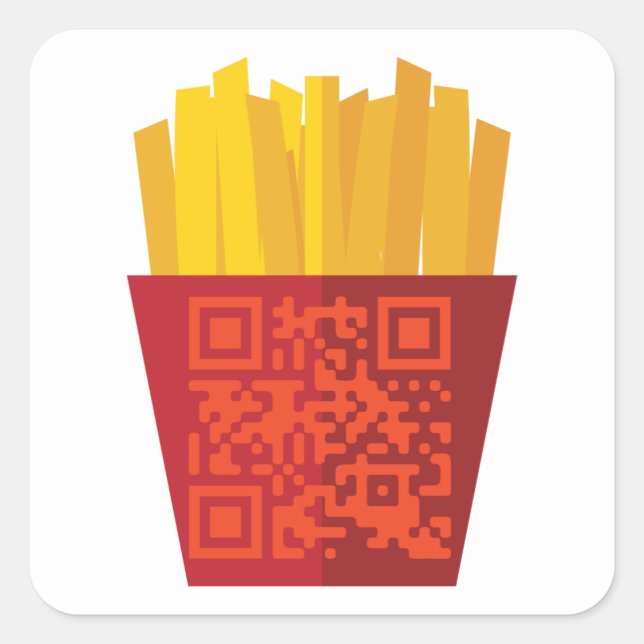 Sticker Carré Code QR d'entreprise personnalisé (Devant)