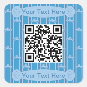 Sticker Carré Code QR du camion amusant et fantaisiste