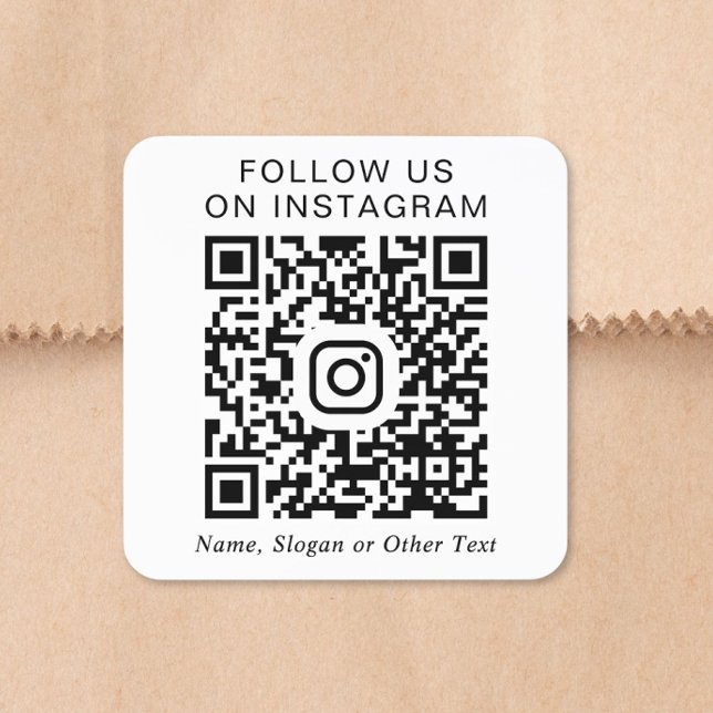 Sticker Carré Code QR Instagram (Instagram QR Code Square Sticker)