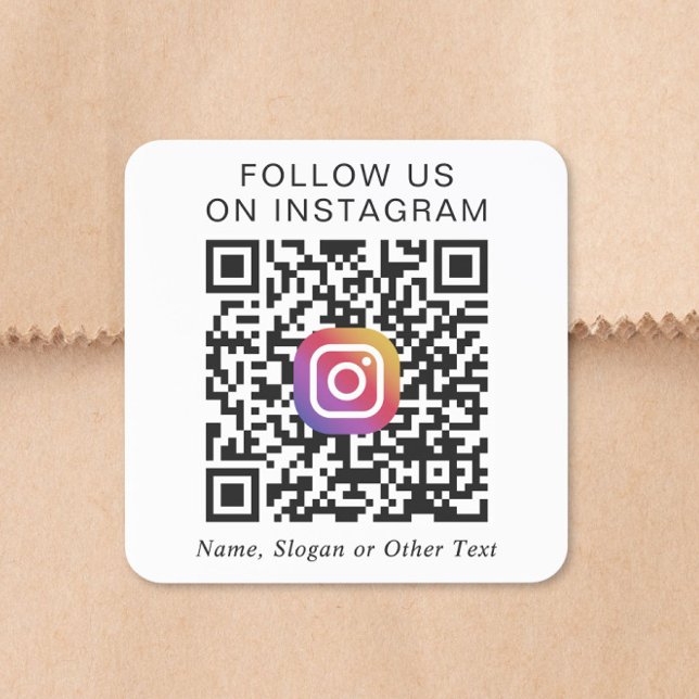 Sticker Carré Code QR Instagram (Instagram QR Code Square Sticker)