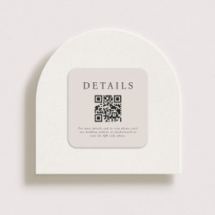 Sticker Carré Code QR Mariage Parker