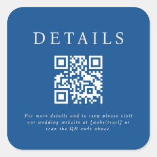 Sticker Carré Code QR Mariage Parker