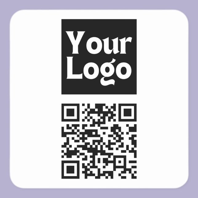 Sticker Carré Code QR modifiable et logo ou image de votre entre (Créateur téléchargé)