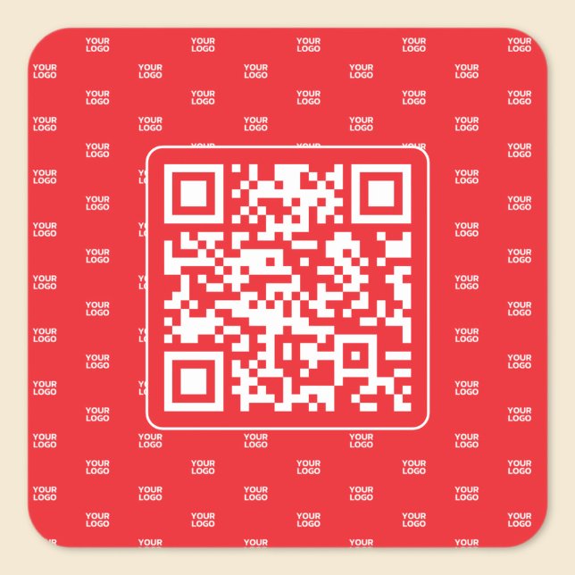 Sticker Carré Code QR personnalisable avec votre logo ou votre i (Créateur téléchargé)