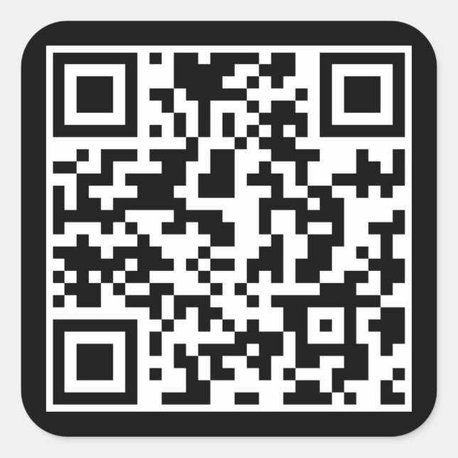 STICKER CARRÉ CODE QR PERSONNALISÉ (Devant)